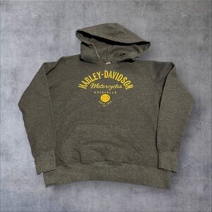 Harley-Davidson Charcoal Hoodie with Gold Accents Womens Medium